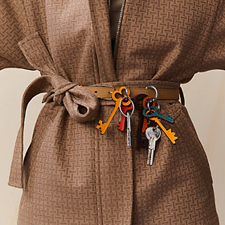 Hermès Sellier charm key ring ② Hermes Huge Brushed Metal/Barenia Chaine d'Ancre Bag Charm